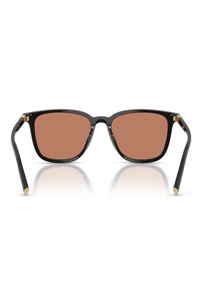 53mm Square Sunglasses, Alternate, color, BLACK / BROWN