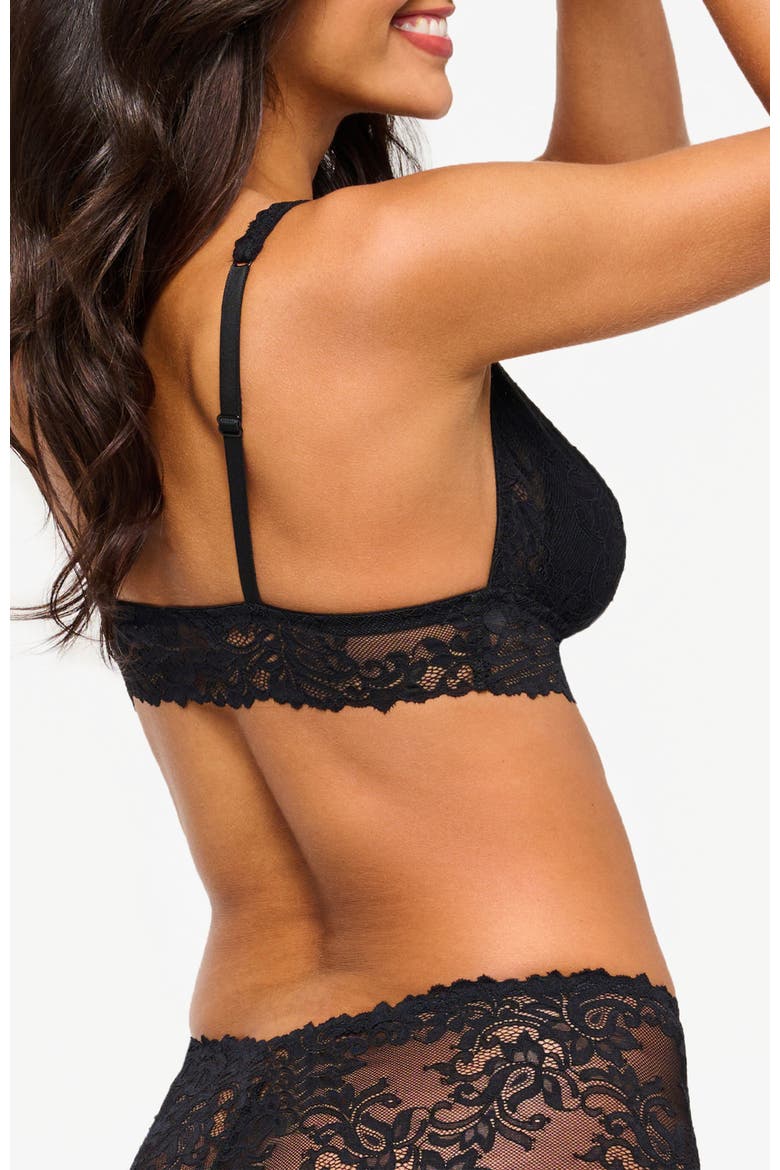 Carmela Plunge Bralette, Alternate, color, Black