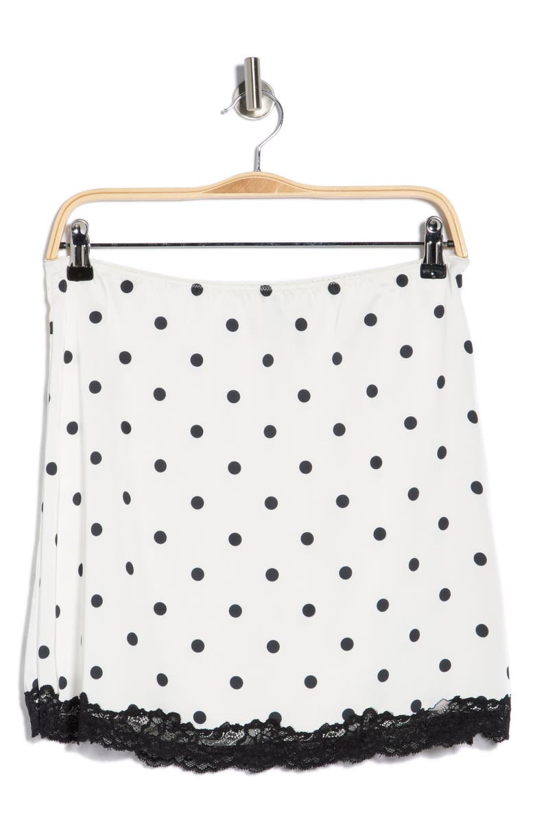 EDIT by JASON WU Polka Dot Slip Miniskirt, Main, color, Ivory Black Polka Dot