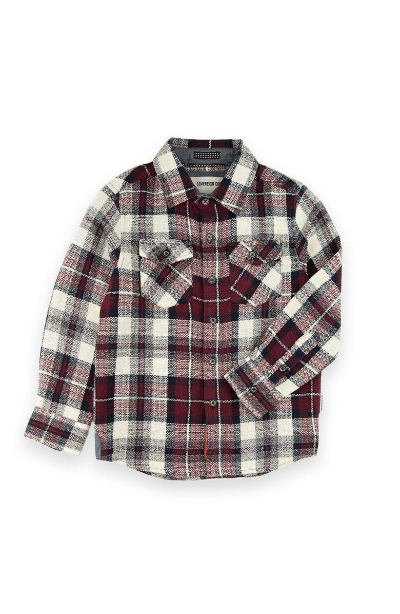 Sovereign Code Redwood Button Down Shirt, Main, color, Dk Red/ Luke Plaid