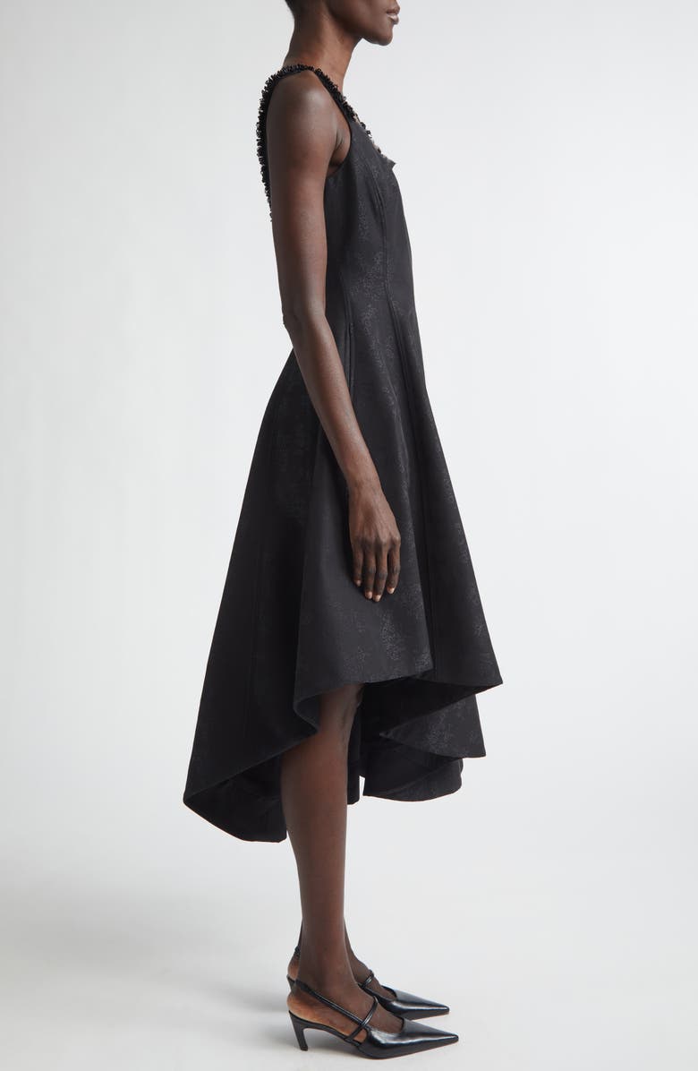 Jason Wu Collection Asymmetric Midi Cocktail Dress, Alternate, color, Black