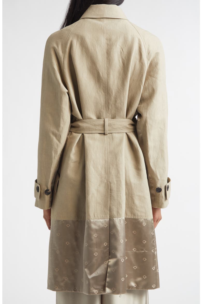 Satin Inset Belted Duster Coat, Alternate, color, SAFARI