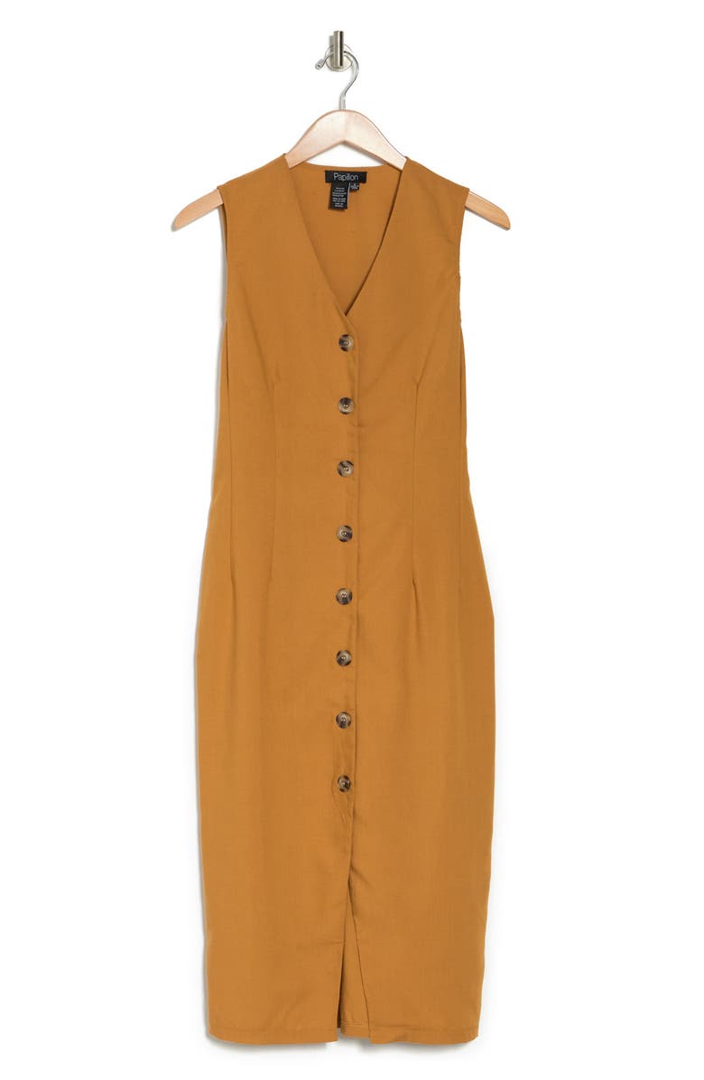 PAPILLON Button Front Tank Dress, Alternate, color, 