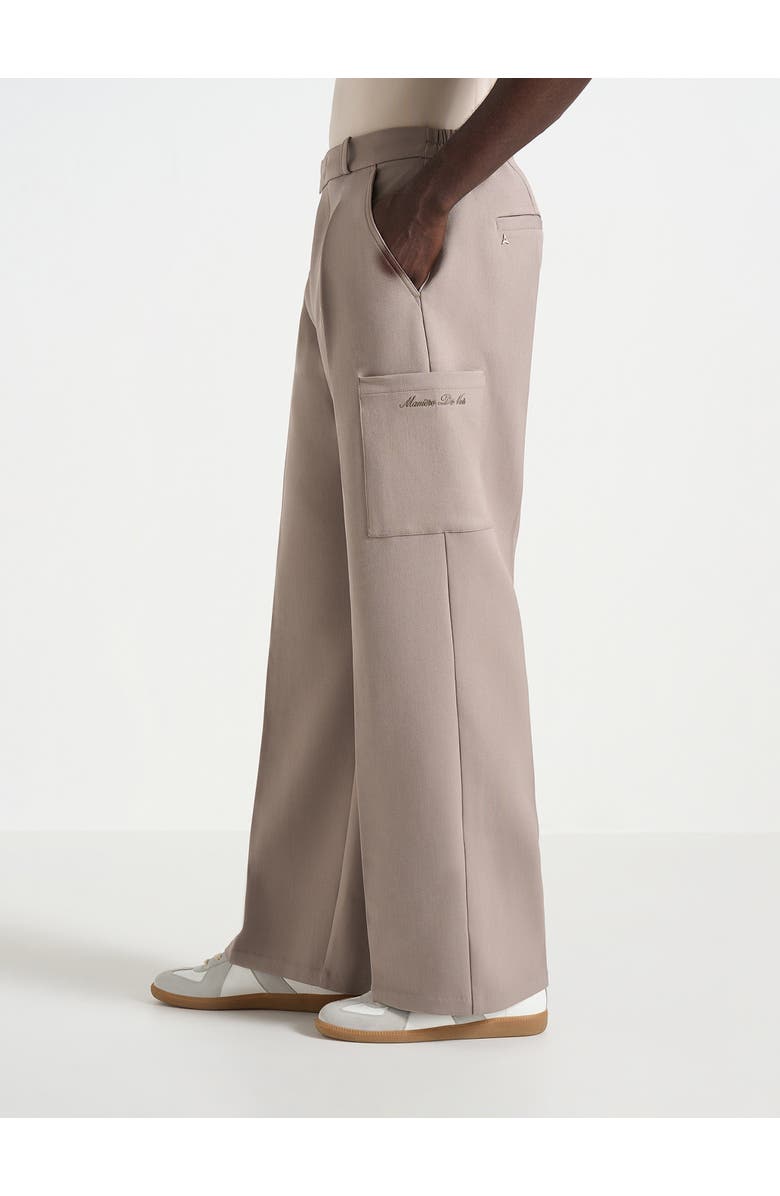 Manière De Voir Luca Relaxed Fit Pleated Pocket Trousers, Alternate, color, Beige