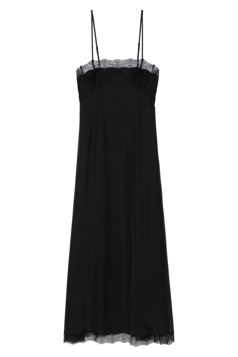 Ridar Silk Slipdress, Alternate, color, BLACK