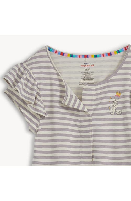Magnetic Me 'where The Wild Things Are' Magnetic Closure Pajamas In Gray
