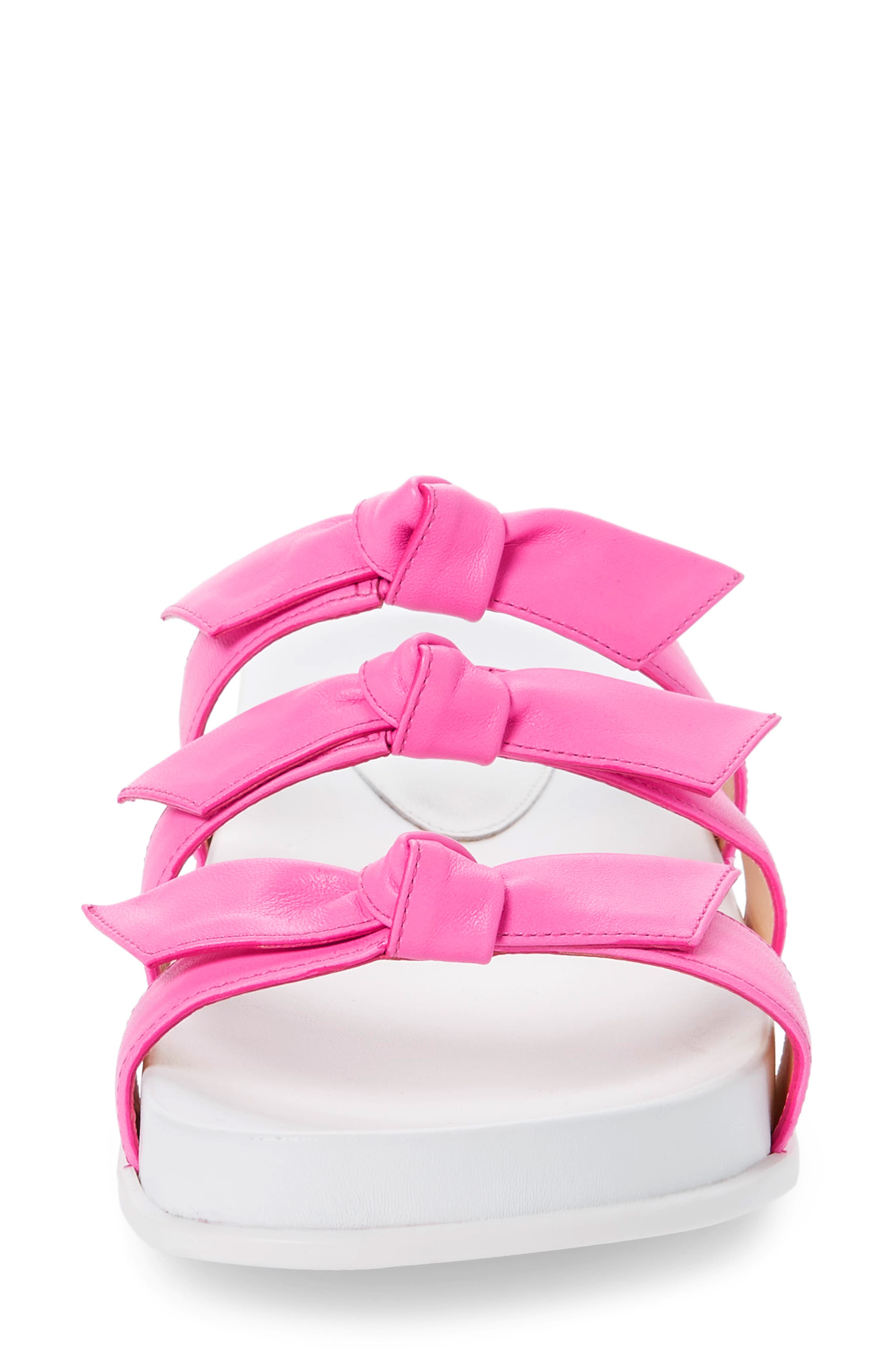Lolita Bow Slide Sandal, Alternate, color, PINK FLUO