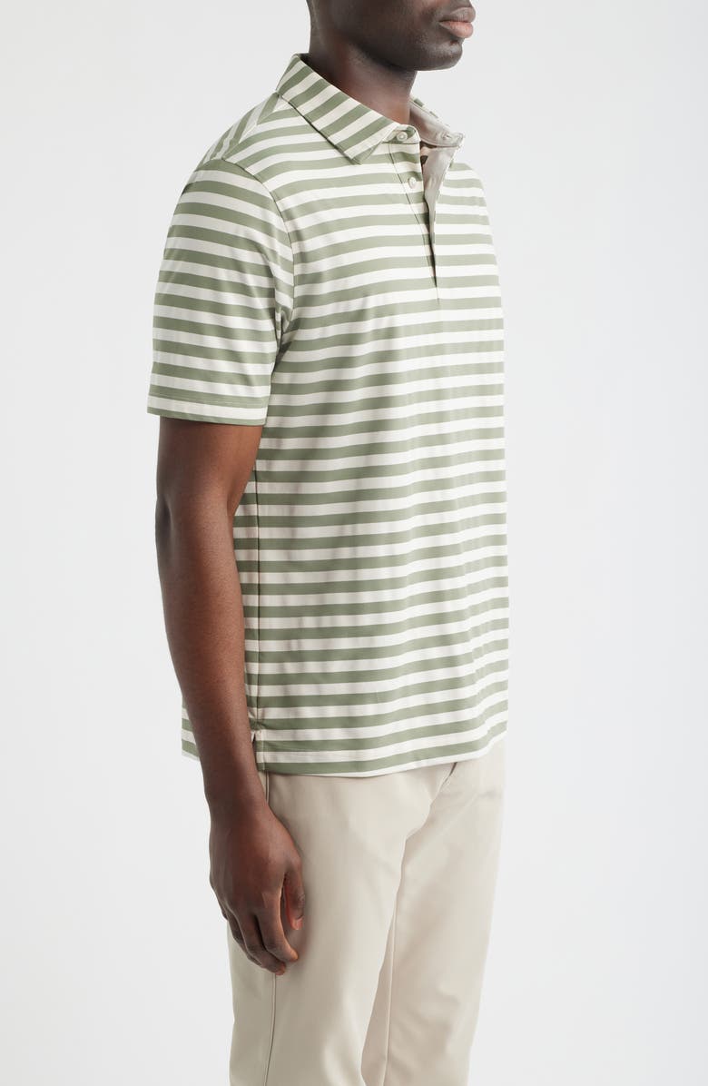 Scott Barber Prep Stripe Polo, Alternate, color, Agave
