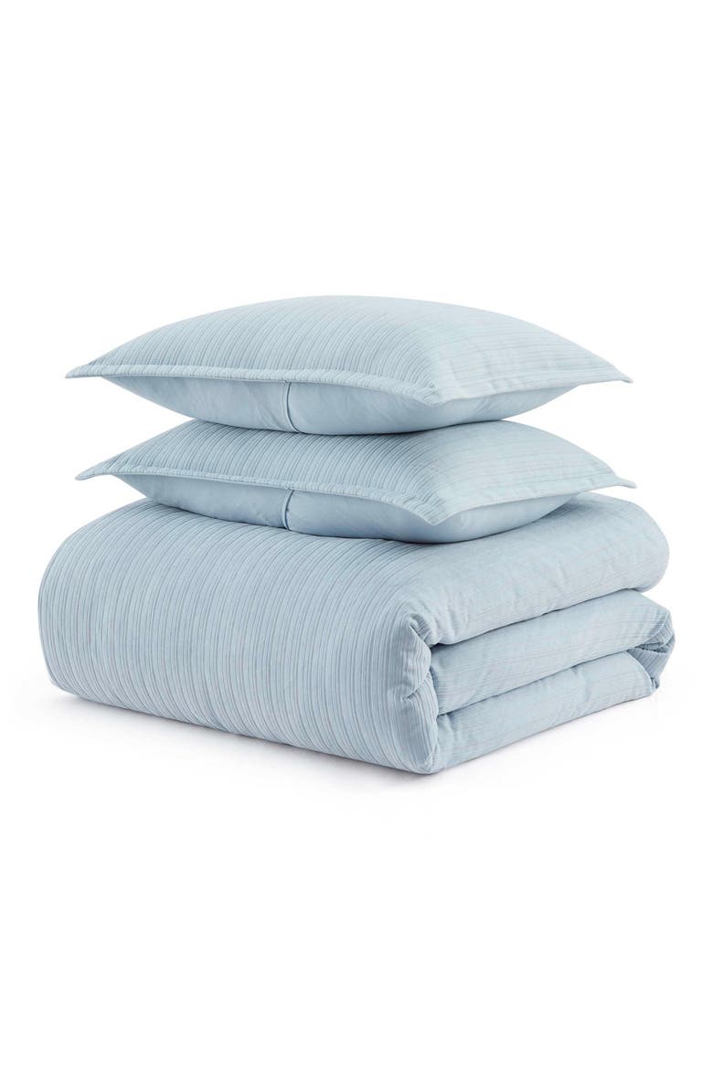 Rowan Microfiber Chenille Jacquard Duvet Cover Set, Main, color, HYDRANGEA BLUE