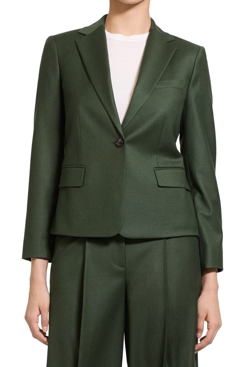 Slim Wool Blazer, Main, color, IVY - F3T