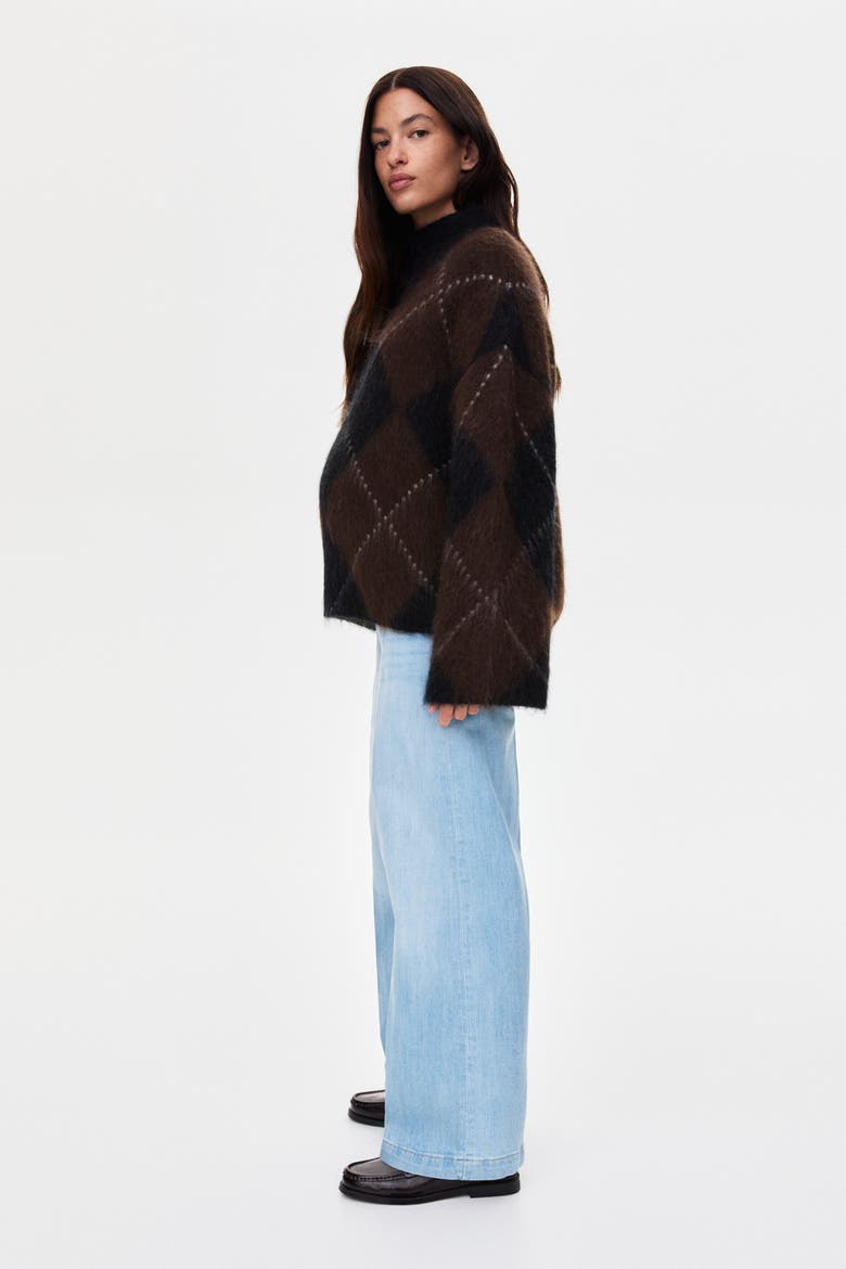 Mama Wide Leg Jeans, Alternate, color, Light denim blue