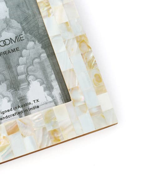 Matr Boomie Chitra 5x7 Mother-of-pearl Picture Frame In White