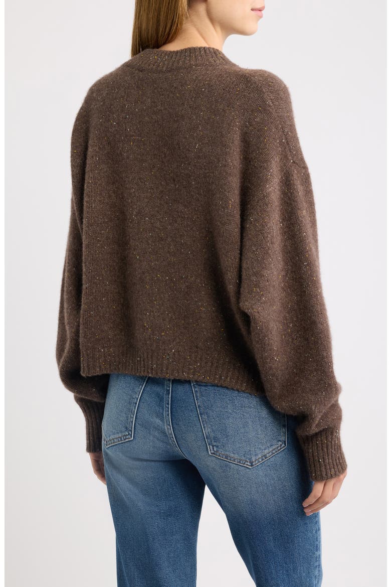 The Fleck Cardigan, Alternate, color, BROWN
