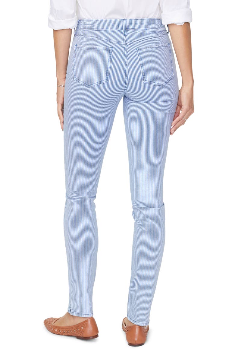 Alina Pinstripe High Waist Stretch Skinny Jeans, Alternate, color, TRELLA