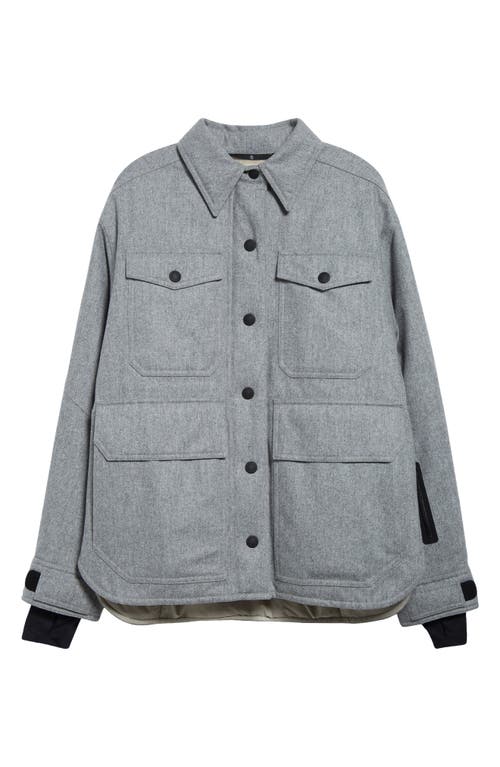 Moncler Grenoble Huez Water Repellent Wool Ski Jacket In Grey