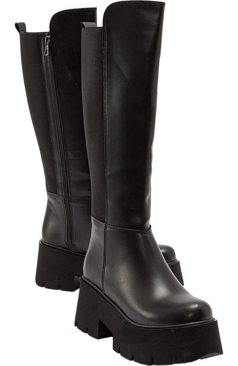 Prologue Shoes Solo Platform Boot, Main, color, Black Faux Leather