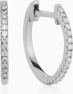 Oradina 14K Gold Shine Bright Small Diamond Hoops
