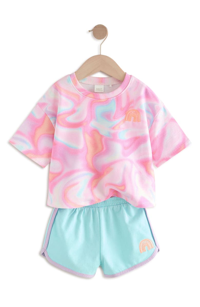 NEXT Kids' Graphic T-Shirt & Shorts Set, Alternate, color, Blue