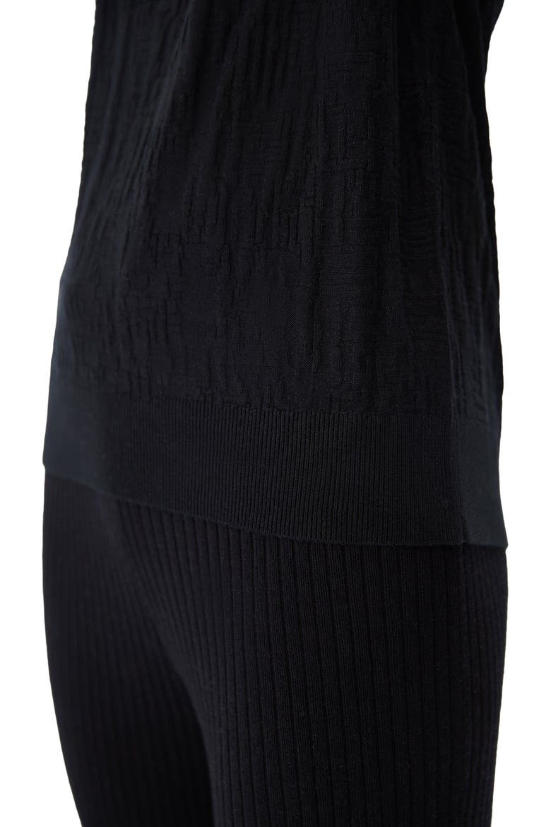 Silk Cashmere T-Shirt, Alternate, color, black