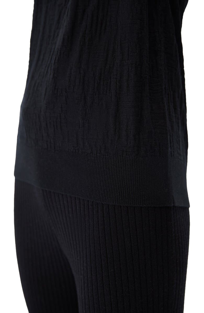 GOBI Mongolian Cashmere Silk Cashmere T-Shirt, Alternate, color, Black