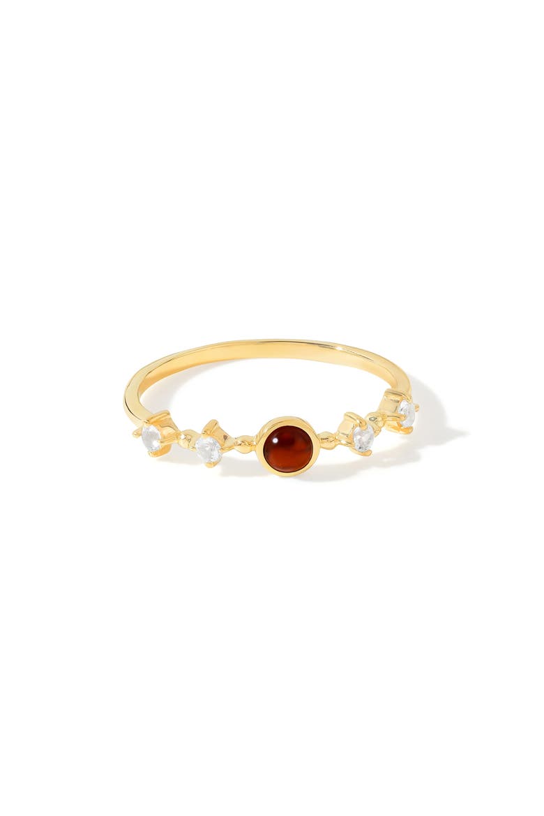 Round Mix Gemstone Ring, Alternate, color, RED