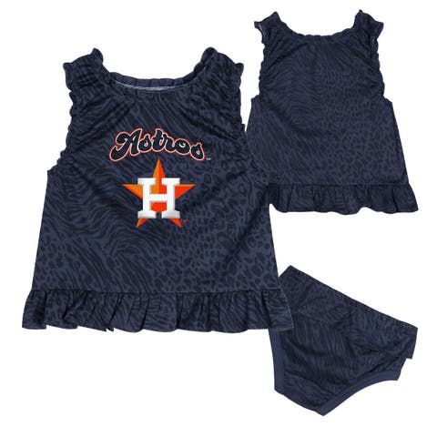 Infant  Navy Houston Astros Playground Dress & Bloomers Set