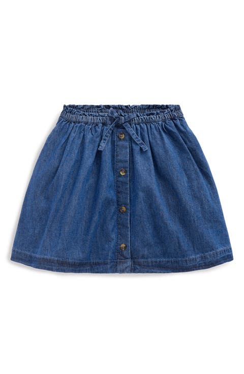 Kids' Button Front Chambray Skirt