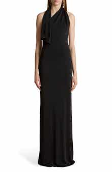 Roza Scarf Detail Jersey Gown