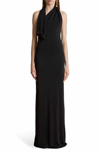 Roza Scarf Detail Jersey Gown