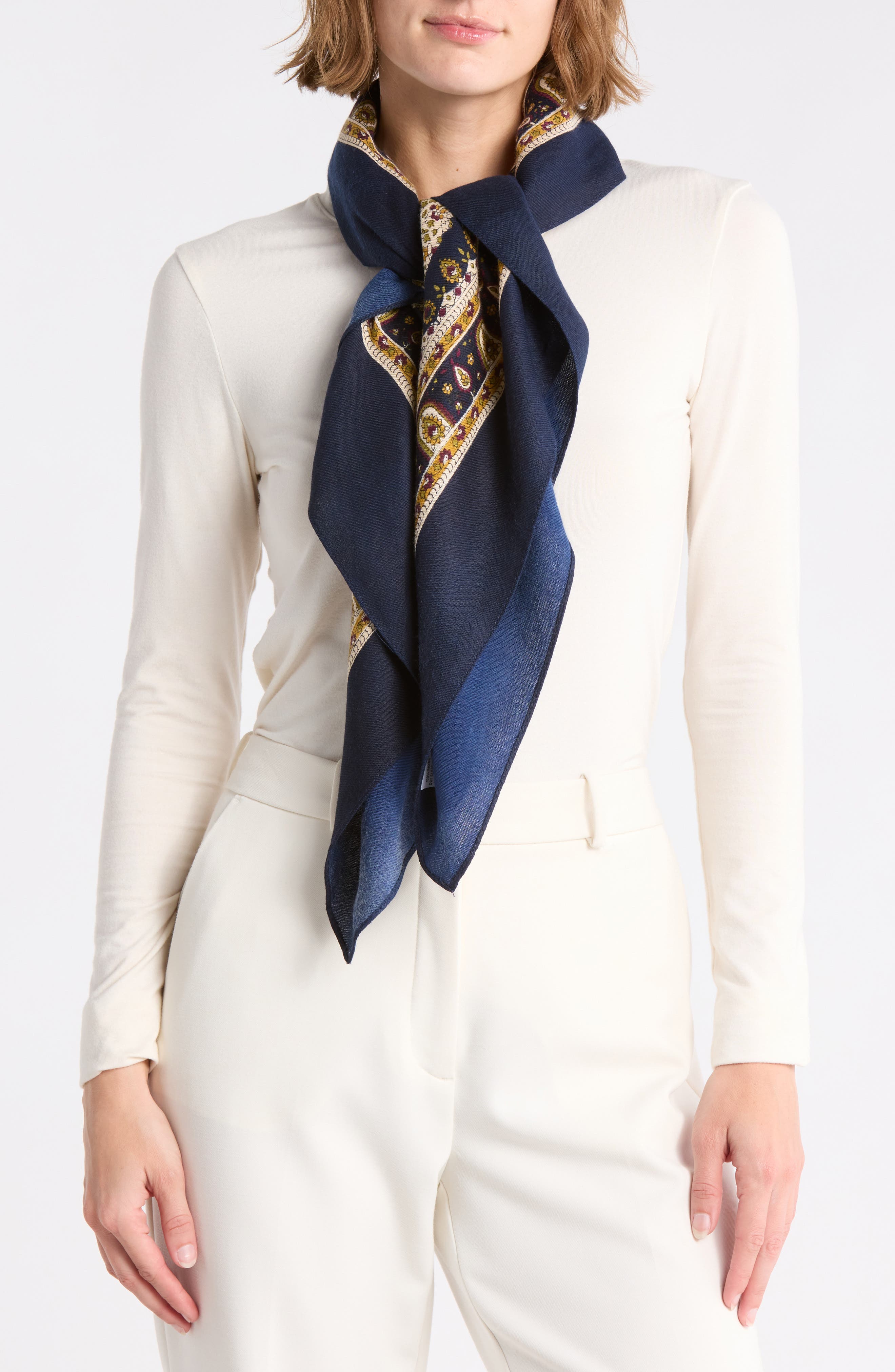 La Fiorentina Paisley Print Scarf