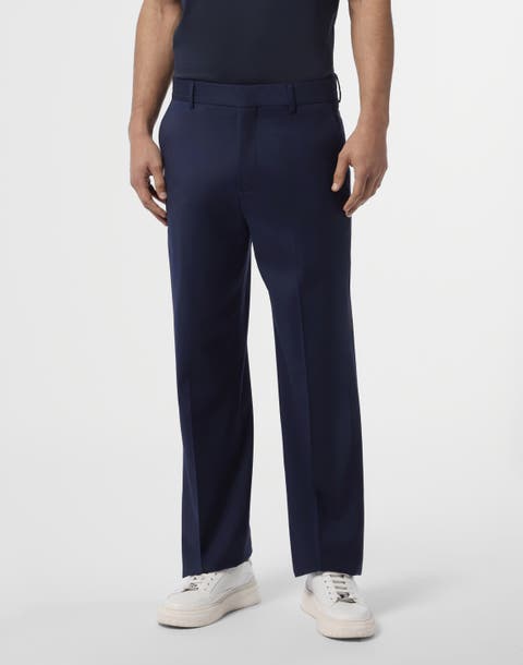 Wool Loose Fit Trousers Men