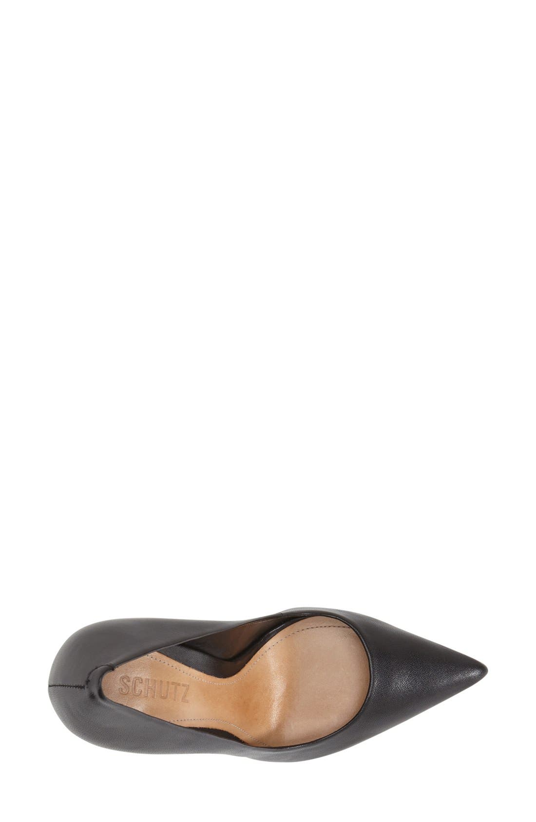 'Gilberta' Pump, Alternate, color, BLACK LEATHER