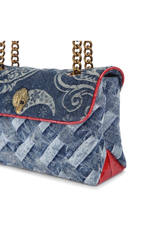 KURT GEIGER KURT GEIGER LONDON KENSINGTON DENIM CONVERTIBLE SHOULDER BAG