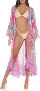 RANEES Floral Print Ruffle Woven Duster