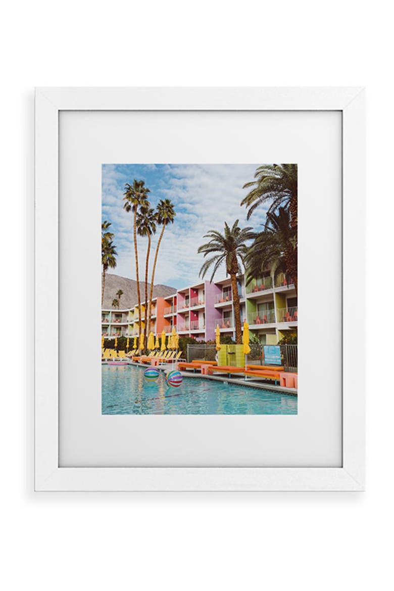 Palm Springs Pool Day VII Framed Art Print, Main, color, WHITE FRAME 13X19
