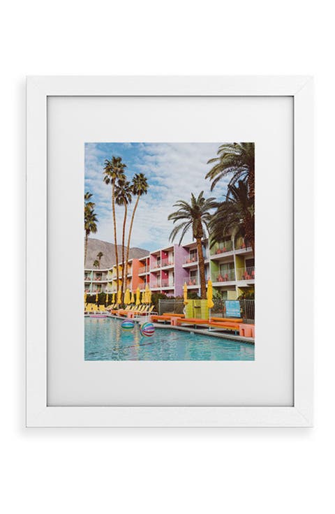 Palm Springs Pool Day VII Framed Art Print