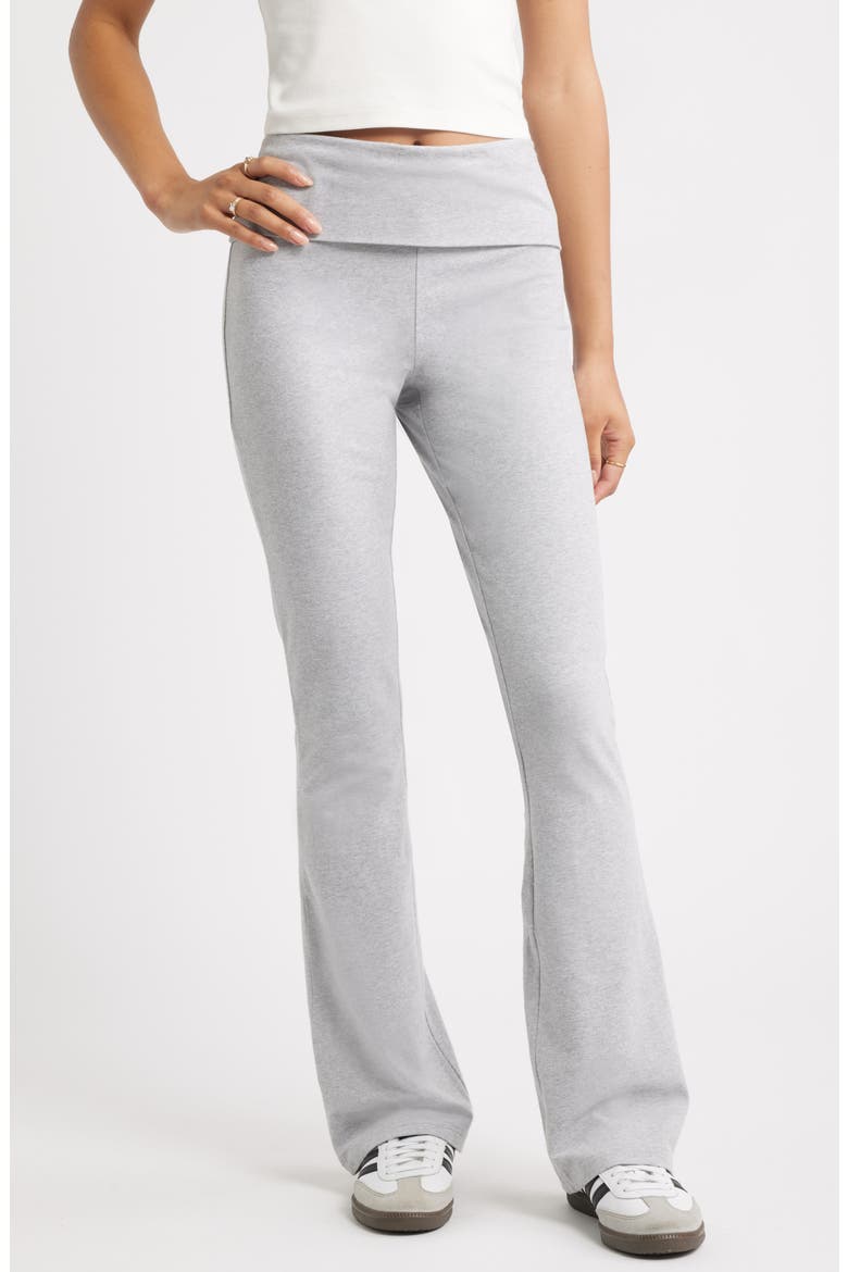 Foldover Leggings, Main, color, GREY SOFT HEATHER