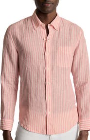 Bonobos Slim Fit Stripe Linen Button-Down Shirt