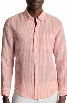 Bonobos Slim Fit Stripe Linen Button-Down Shirt