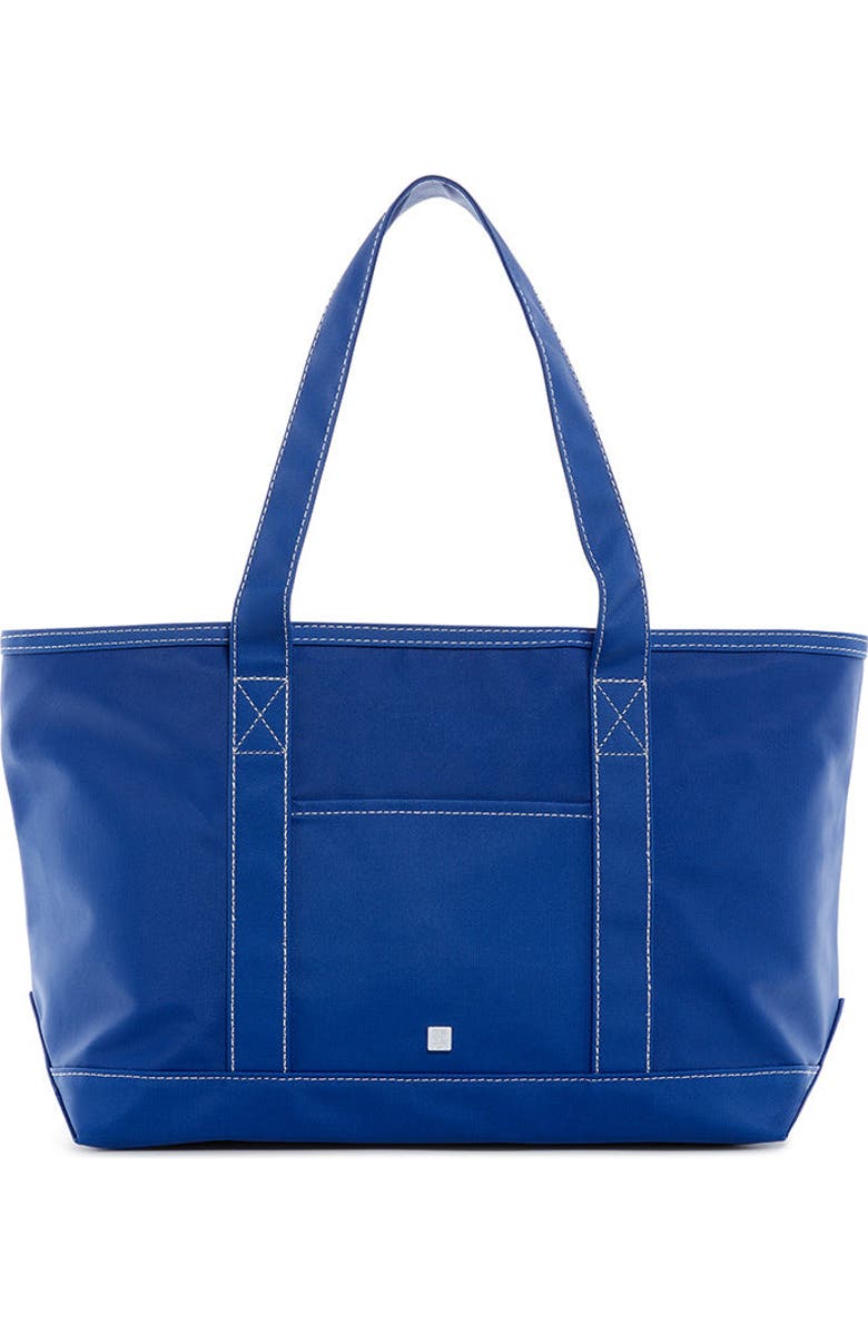 TRVL Design Bluebell Coated Canvas Midi Tote, Main, color, Blue