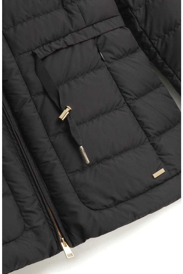 Hibiscus Water Repellent Down Jacket, Alternate, color, BLACK