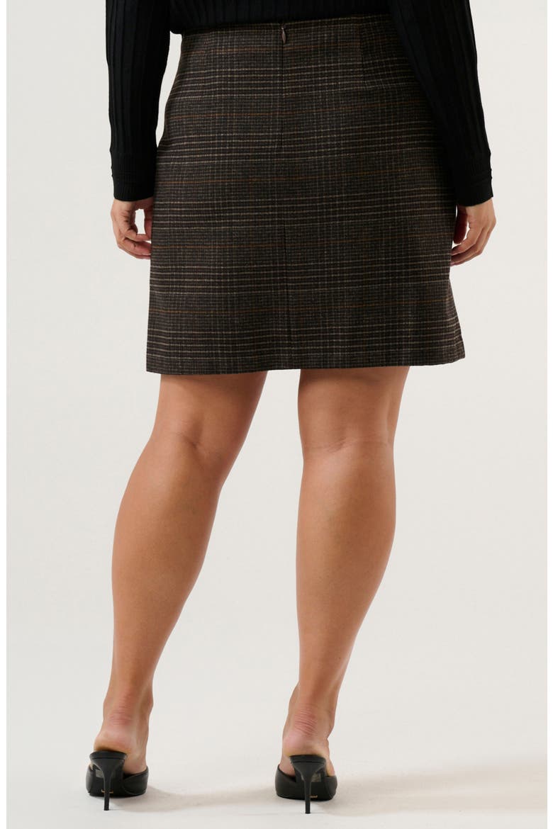 Noel Check Skirt, Alternate, color, CHOCOLATE BOX