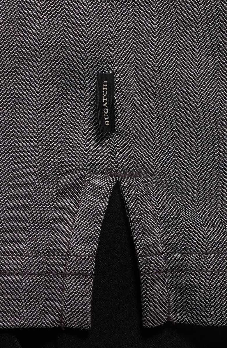 Bugatchi Tipped Johnny Collar Polo, Alternate, color, Black