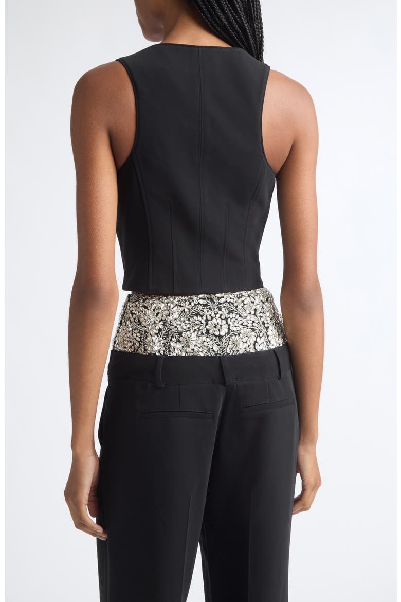 Aliana Cropped Vest, Alternate, color, BLACK/ CLEAR
