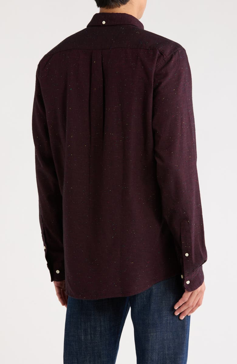 Barbour Tainsbury Tailored Fit Button-Down Shirt, Alternate, color, Merlot