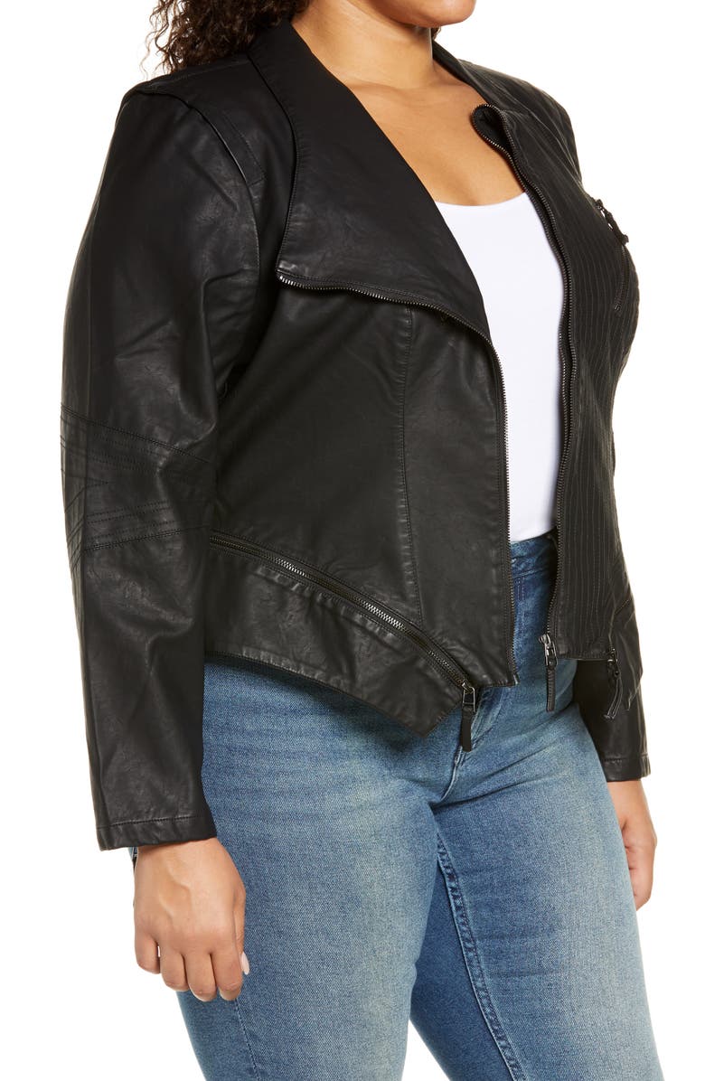 BLANKNYC Faux Leather Moto Jacket, Alternate, color,