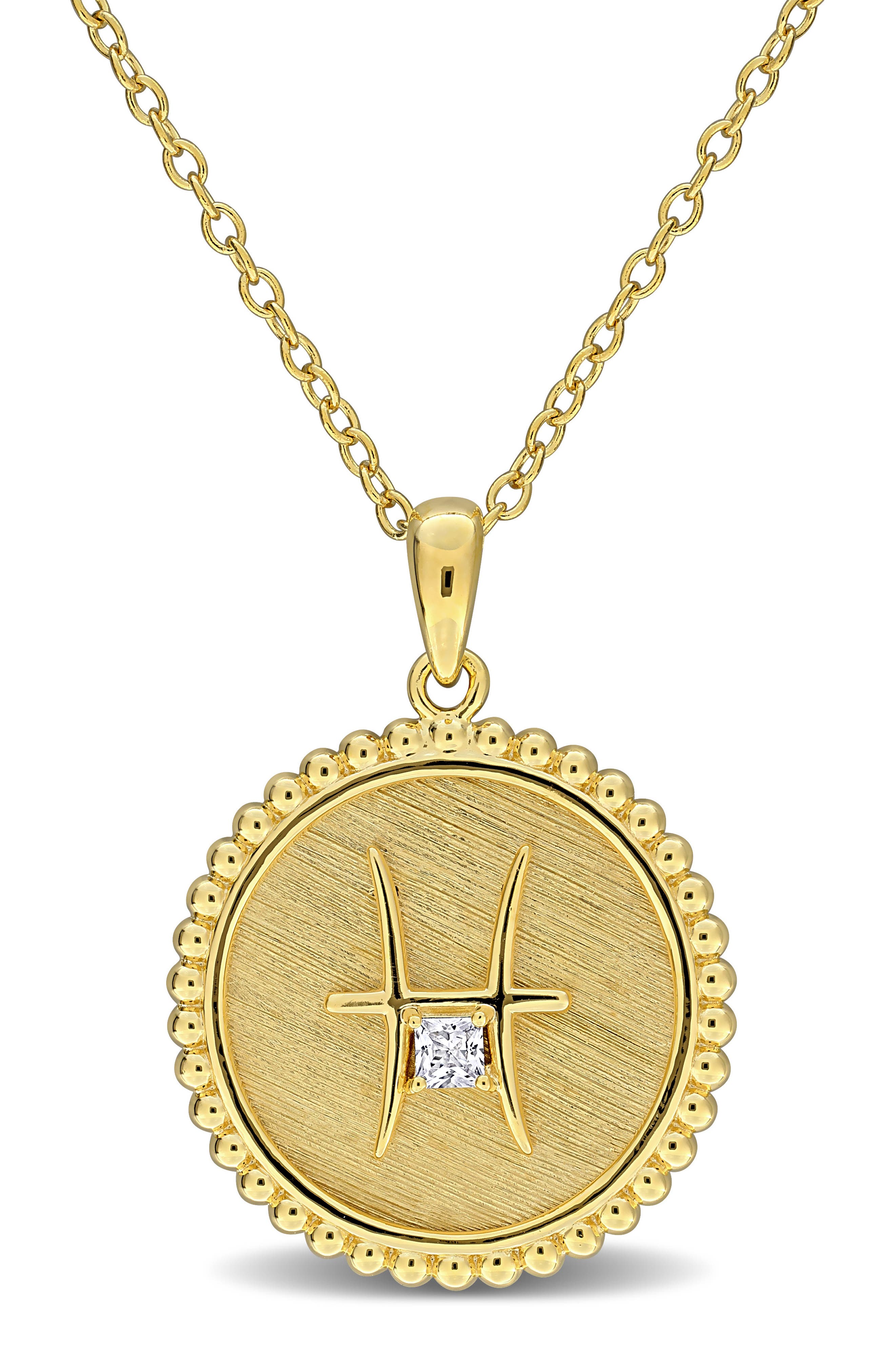 Sagittarius Created White Sapphire Pendant Necklace