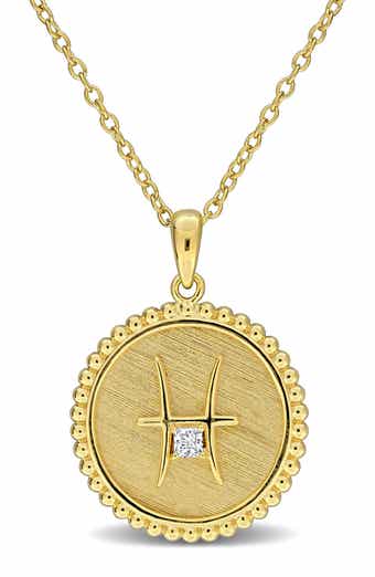 Sagittarius Created White Sapphire Pendant Necklace