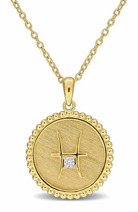 Sagittarius Created White Sapphire Pendant Necklace