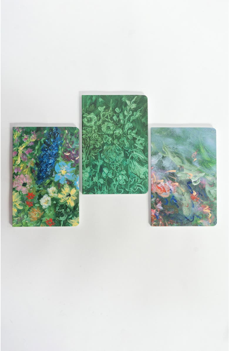Bond & Grace Set of Three Pocket Journals - Impressions of The Secret Garden, Alternate, color, Green